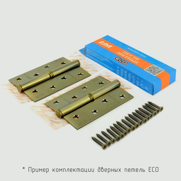 Петля стальная правая Нора-М 750-5"-FHP-ECO (120х80х2,5) бронзовое покрытие