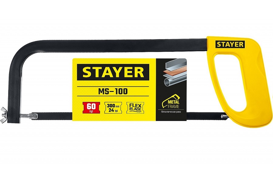 Ножовка по металлу STAYER MS-100 300мм 60кгс