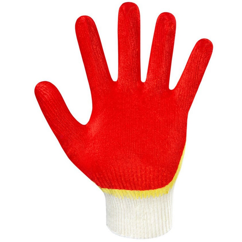 Перчатки х/б с двойным латексным покрытием 