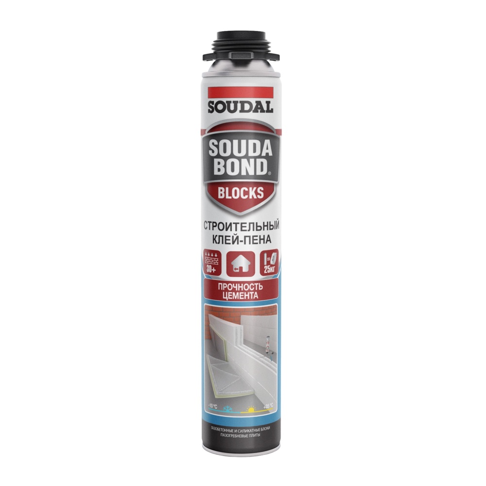 Клей-пена SOUDAL Soudabond  BLOCKS Gun Grey 750мл  SOUDAL 199052 - детальное фото