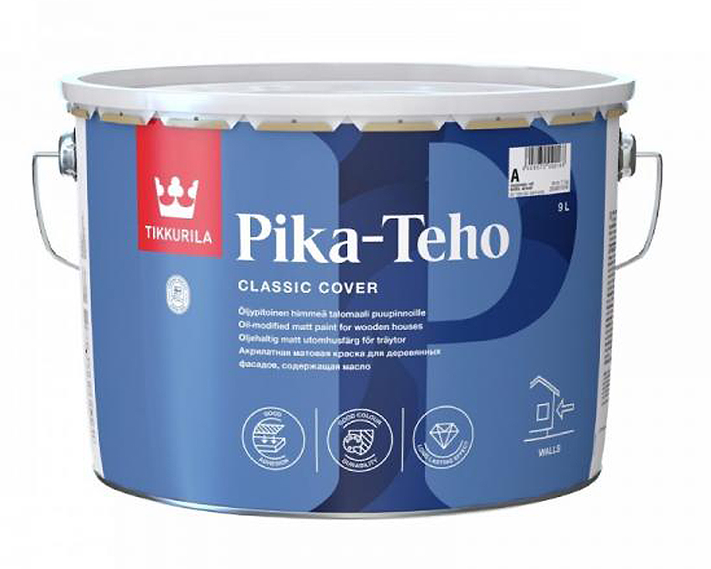 Краска для домов Tikkurila PIKA-TEHO CLASSIC С матовая 0,9л (не замораживать, до +5)  700014062 - фото детальное