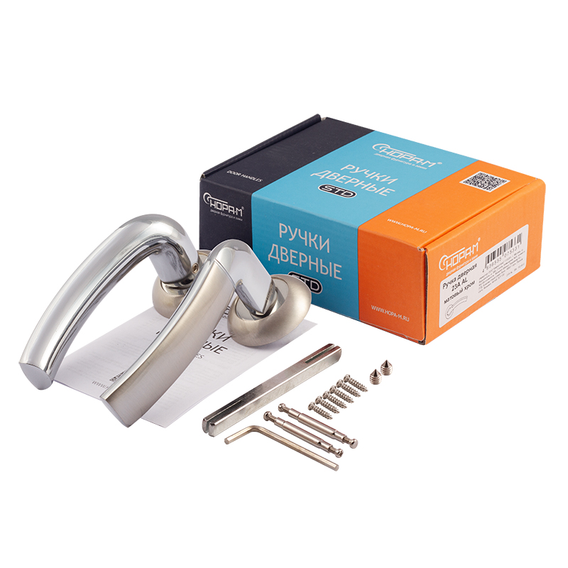 Ручка дверная Нора-М AL 23А AL черный