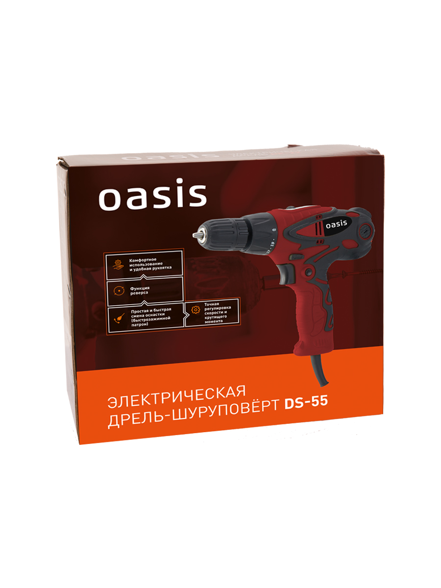 Дрель-шуруповерт электрическая Oasis DE-55