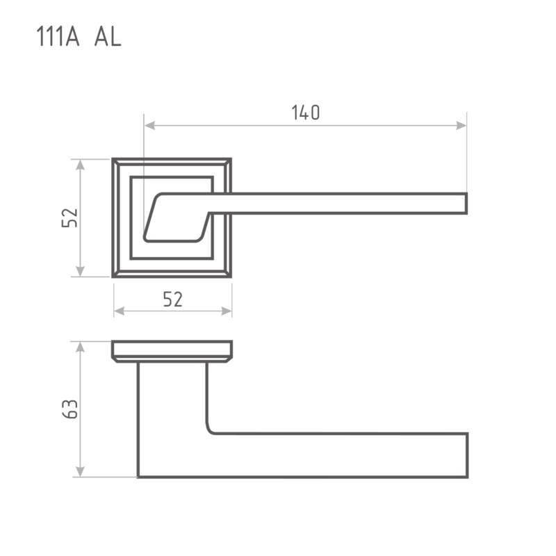 Ручка дверная Нора-М 111К AL белый жемчуг
