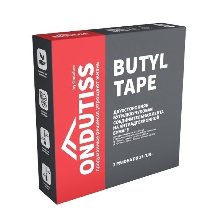 Бутилкаучуковая монтажная лента ONDUTISS Butyl Tape 50м (Ондутис Бутил Тейп) Ondutiss - детальное фото