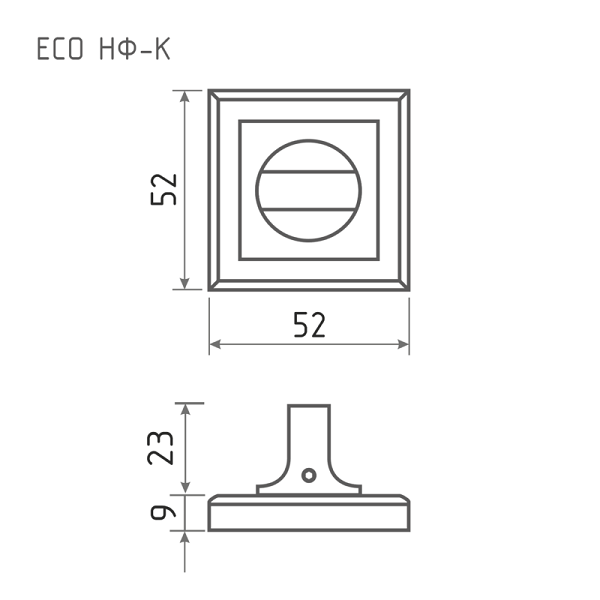 Накладка под фиксатор Нора-М ЕСО НФ-К хром
