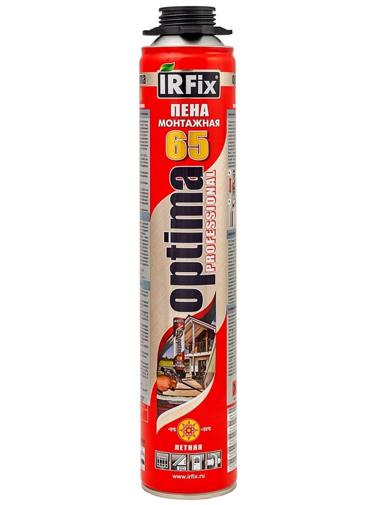 Пена профессиональная монтажная IRFix OPTIMA 65 800мл/900гр IRFix 10021 - детальное фото