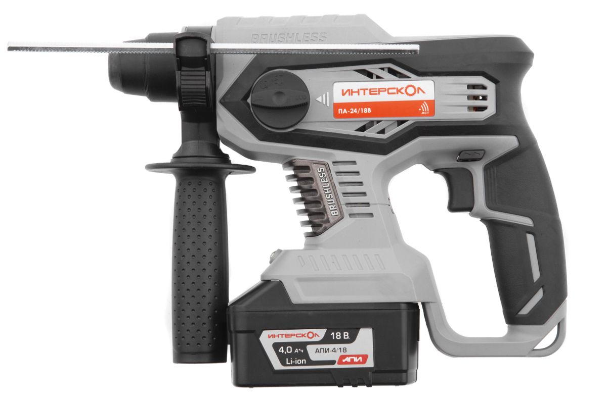 Перфоратор Интерскол ПА-24/18В аккумуляторный 1 аккумулятор и з\у в кейсе  Интерскол 579.4.1.70 фото {~count~}