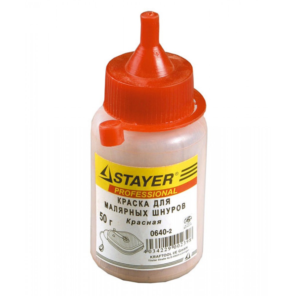 Краска STAYER для разметочных шнуров 50г красная