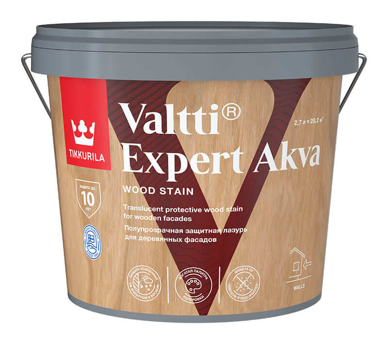 Антисептик VALTTI EXPERT AKVA EP Tikkurila полуматовый 2,7л (не замораживать, до +5) Tikkurila RU — купить с доставкой по выгодной цене