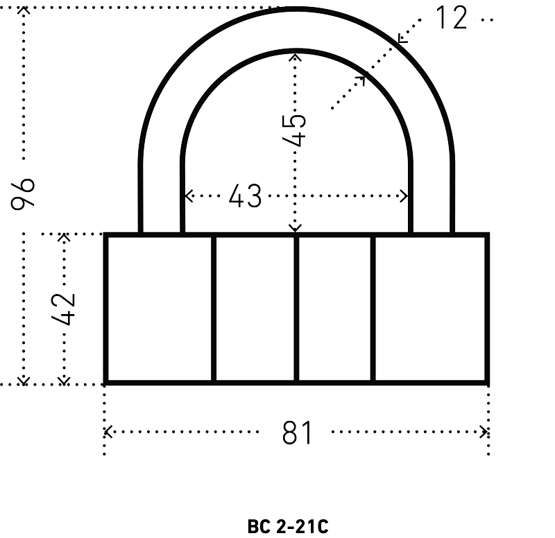 Навесной замок АЛЛЮР ВС2-21С d12мм АЛЛЮР - детальное фото