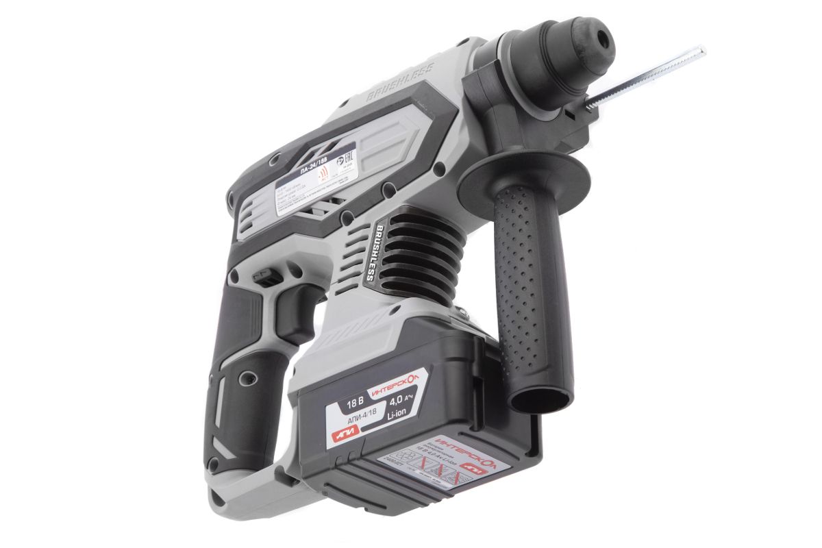 Перфоратор Интерскол ПА-24/18В аккумуляторный 1 аккумулятор и з\у в кейсе  Интерскол 579.4.1.70 фото {~count~}