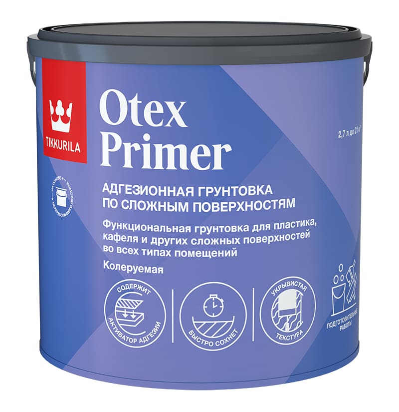 Грунтовка Tikkurila Otex Primer А 2,7л (не замораживать, до +5) Tikkurila RU — купить с доставкой по выгодной цене