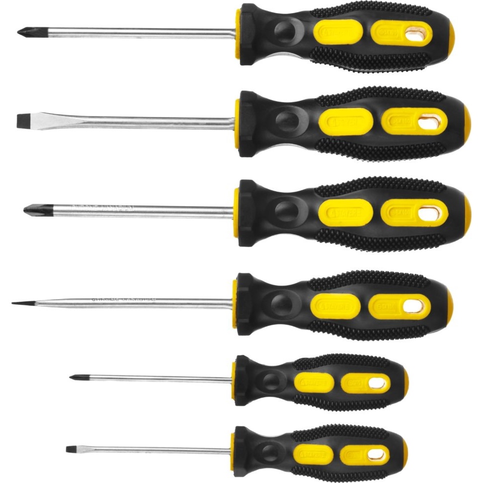 Набор отверток STAYER MASTER 6шт (SL; PH)  двухкомпонентная рукоятка, магнитный наконечник