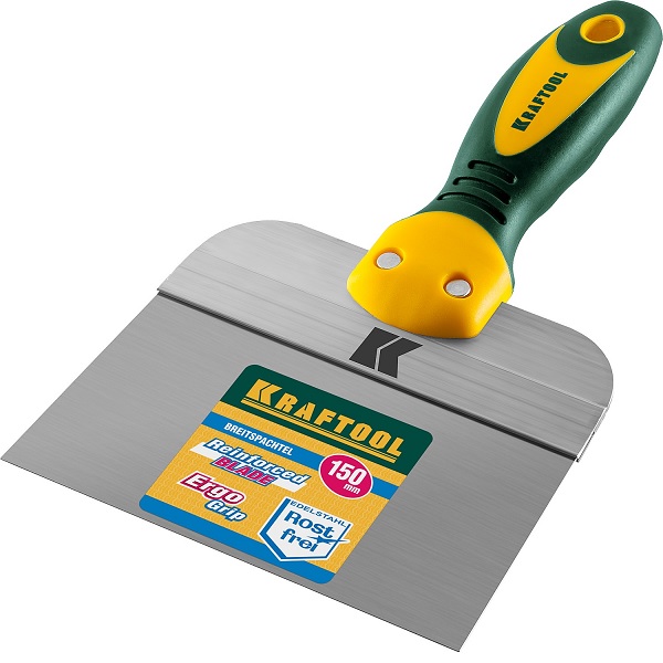 Шпатель KRAFTOOL 150мм фасадный с двухкомпонентной ручкой, нержавеющее полотно