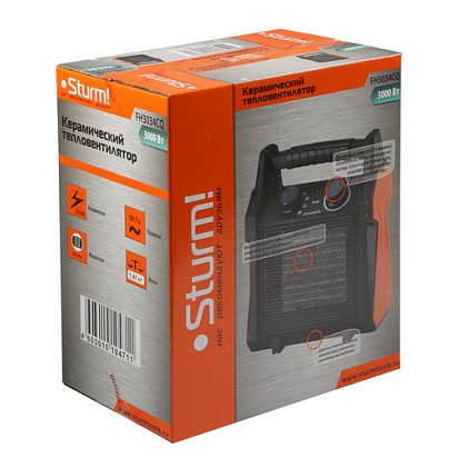 Тепловентилятор керамический Sturm! FH3034CQ защита от перегрева, датчик опрокидывания