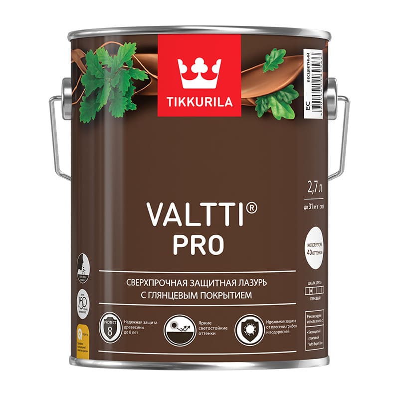 Антисептик VALTTI PRO EC Tikkurila глянцевый 2,7 л Tikkurila RU — купить с доставкой по выгодной цене