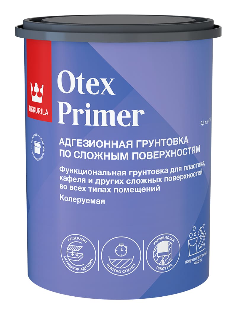 Грунтовка Tikkurila Otex Primer А 0,9л (не замораживать, до +5)  — купить с доставкой по выгодной цене