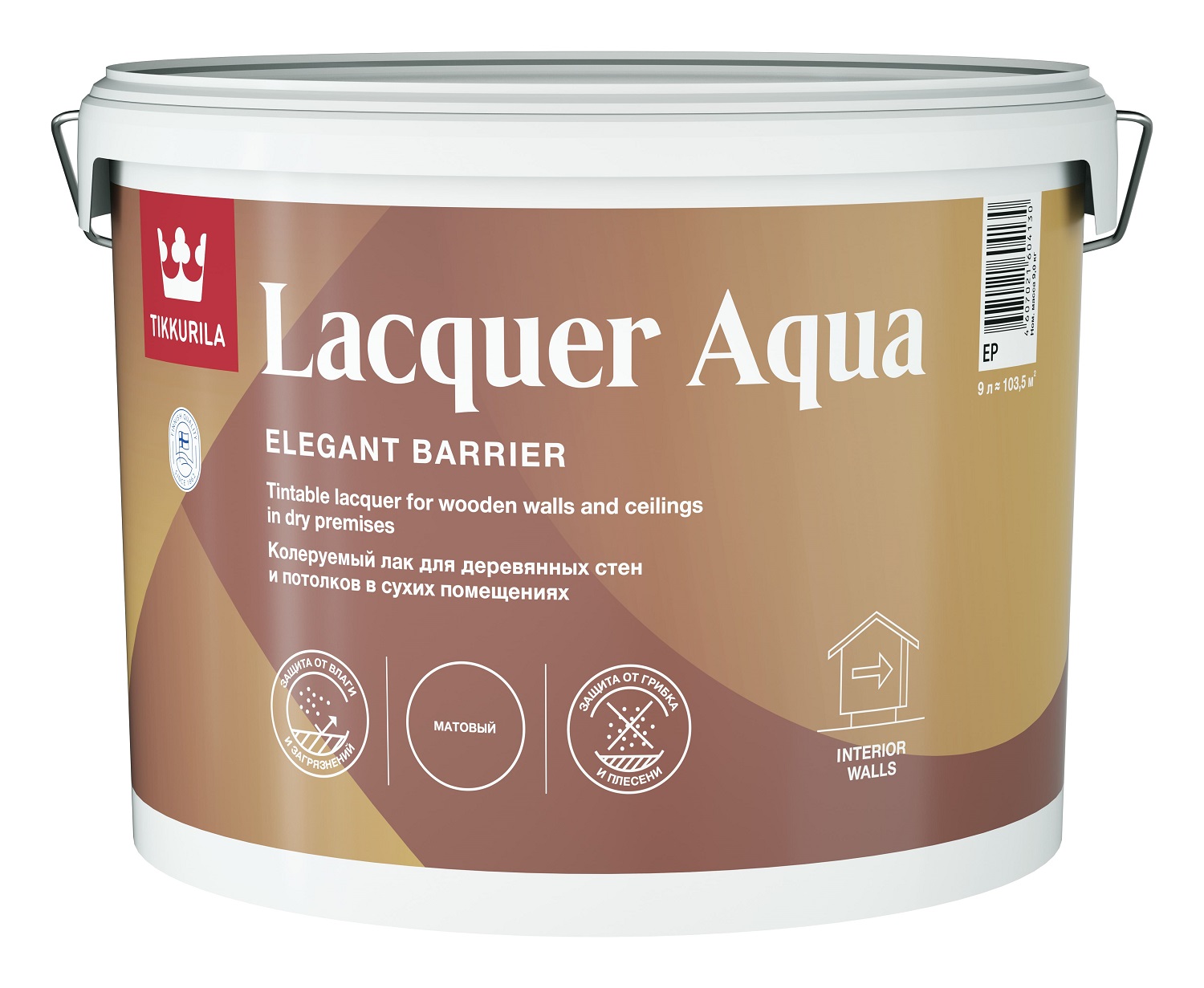 Лак Лак интерьерный LACQUER AQUA EP Tikkurila мат 9л Tikkurila RU для  купить в Краснодаре