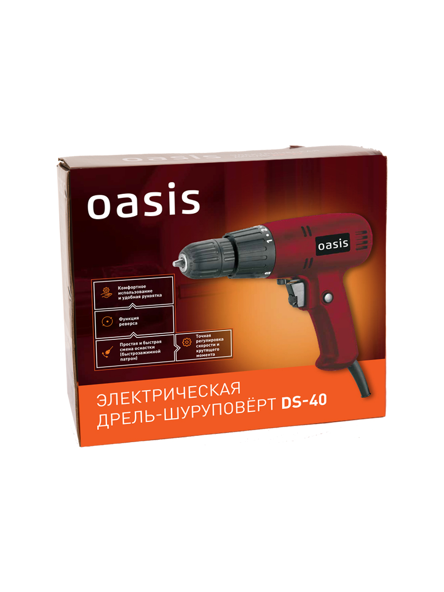 Дрель-шуруповерт электрическая Oasis DS-40 NEW