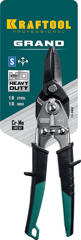 Ножницы по металлу KRAFTOOL GRAND 260мм прямые, Cr-Mo сталь