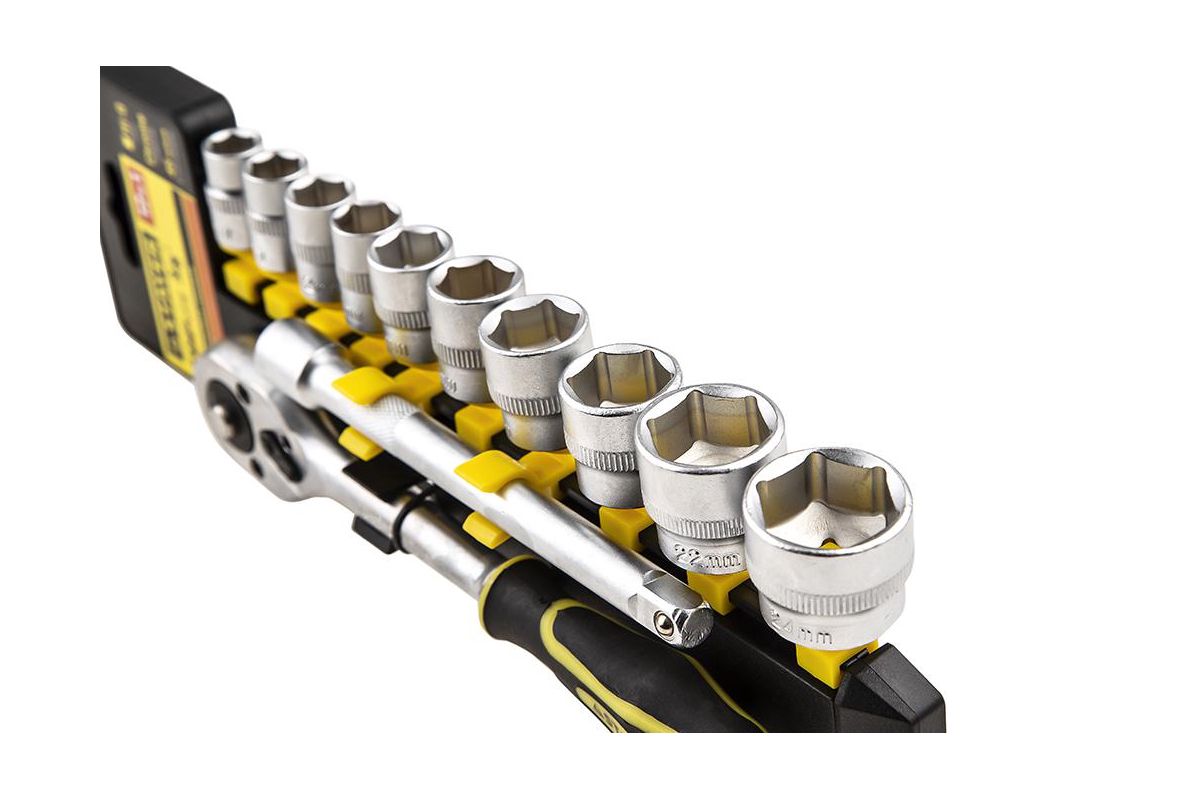 Набор торцевых головок STAYER STANDARD 10-24мм, 3/8" трещотка, удлинитель