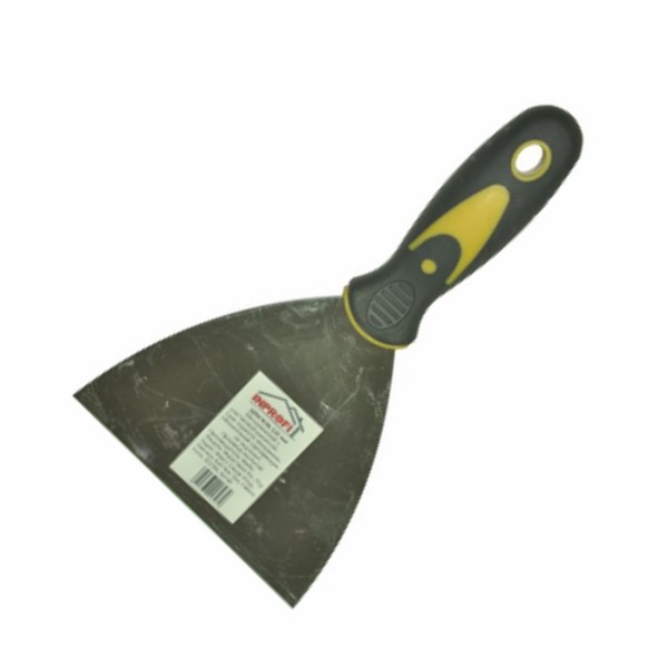 Шпатель "INPROFI" (70 мм) из углеродистой стали, с прорезиненной рукояткой 
