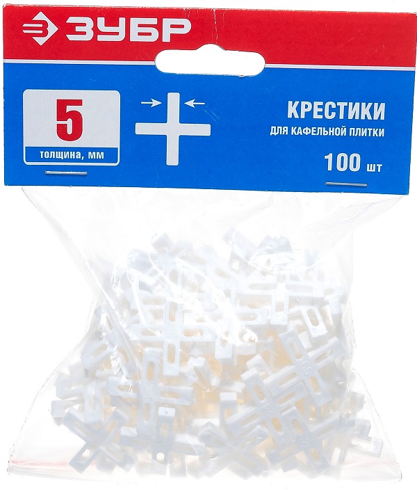 Крестики для плитки ЗУБР 5мм, 100шт