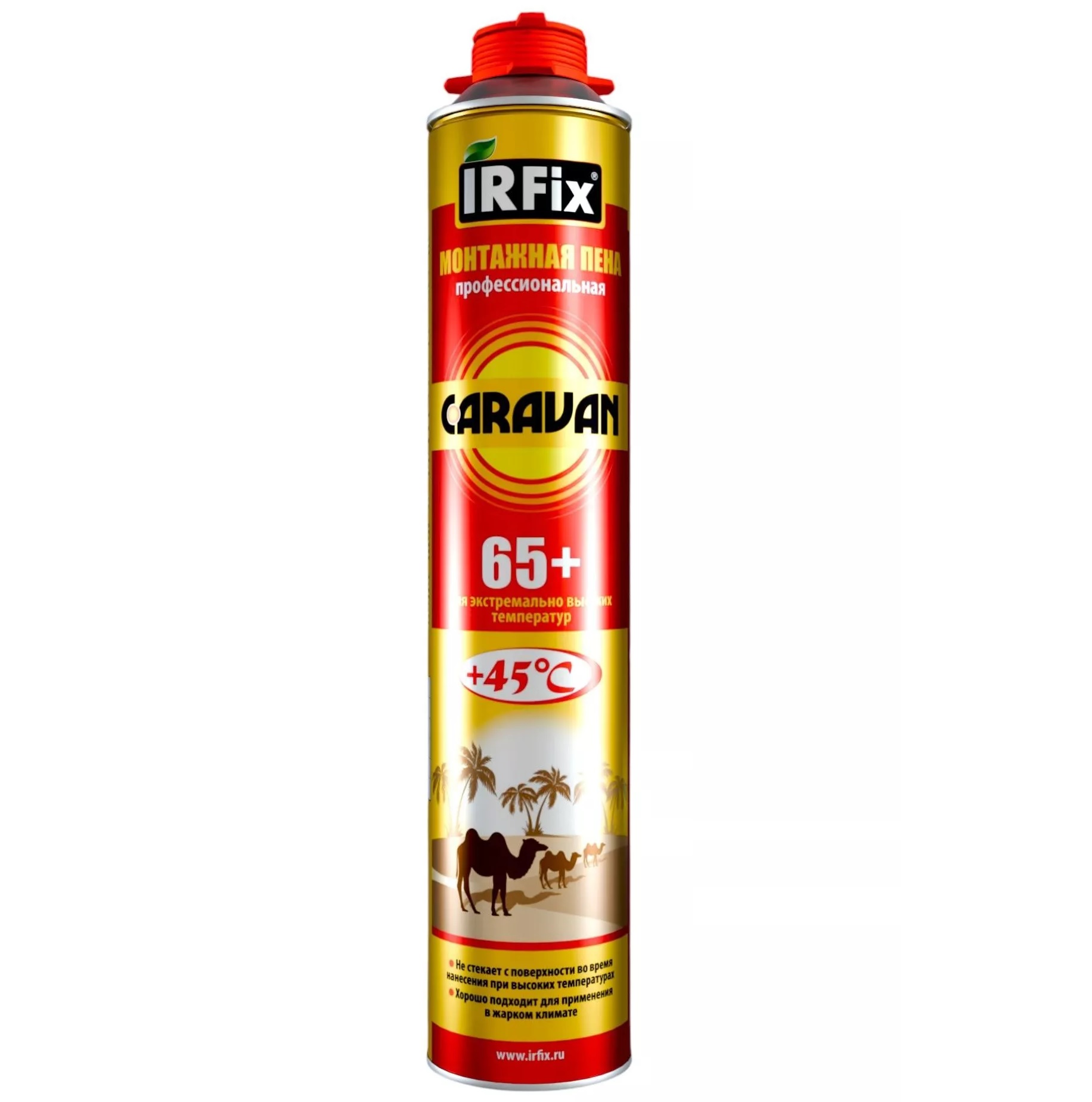 Пена монтажная профессиональная для высоких температур 65+ IRFIX CARAVAN 800 мл IRFix 10045 - детальное фото
