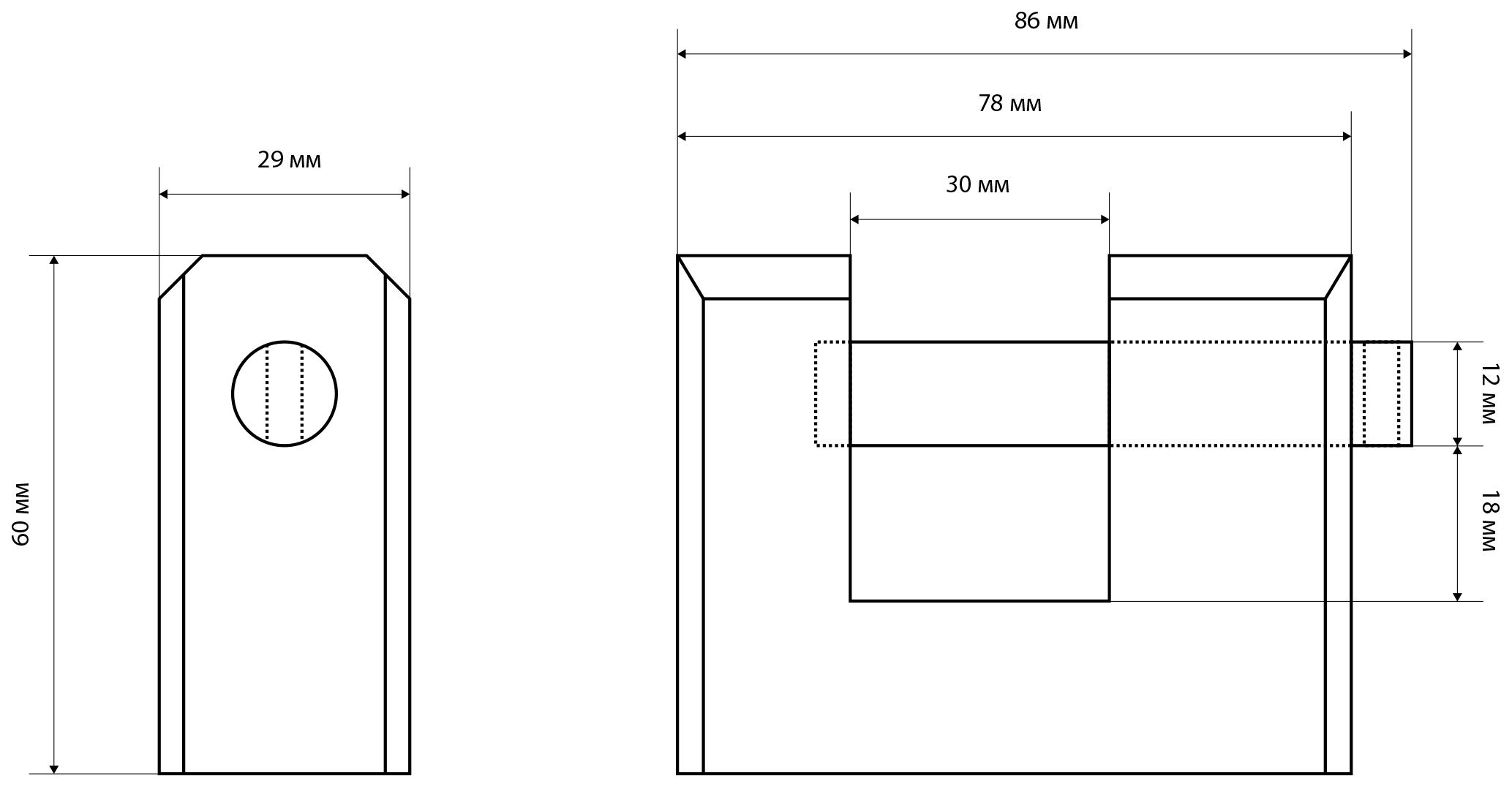 Навесной замок АЛЛЮР СТАНДАРТ Россия ВС2-3-01С d12мм АЛЛЮР - детальное фото