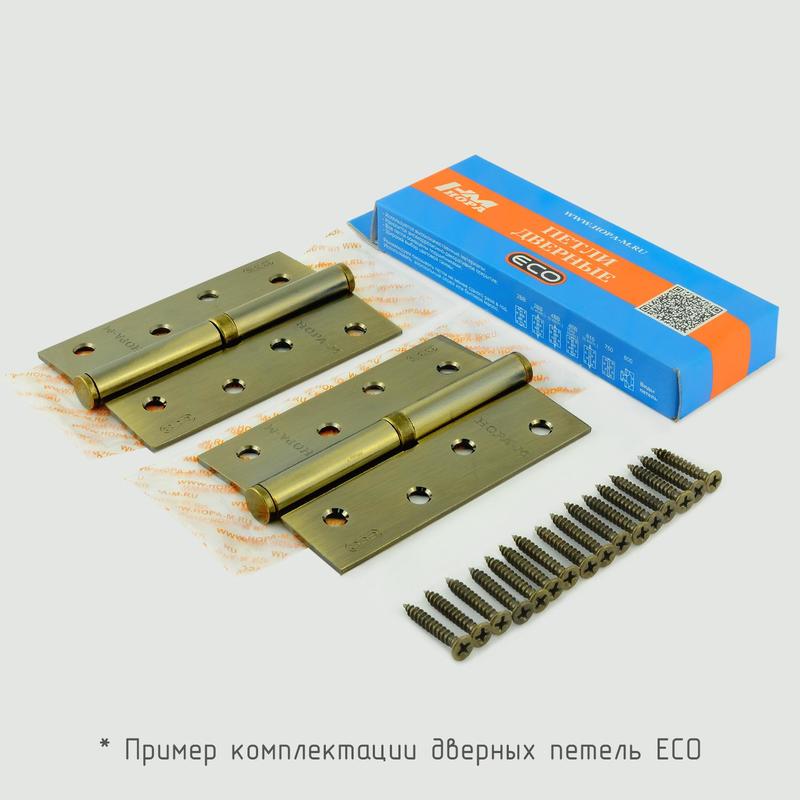 Петля стальная правая Нора-М 750-4"-FHP-ECO (100х70х2,5) латунное покрытие