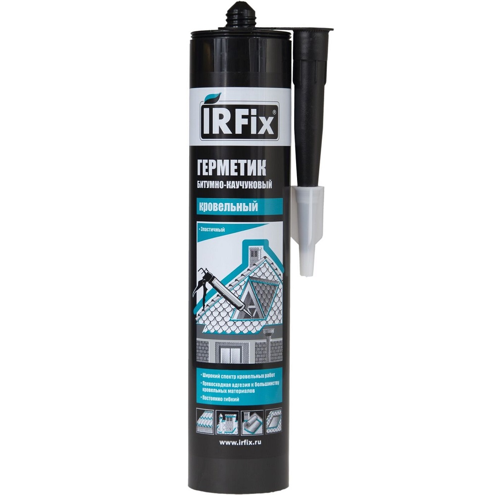 Герметик Герметик Битумно-Каучуковый IRFix 310 мл черный  IRFix 20010 - фото, характеристики, применение