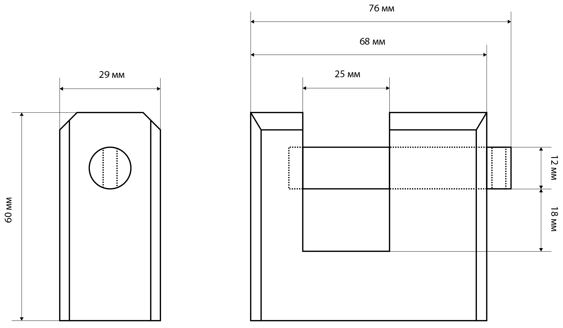 Навесной замок АЛЛЮР СТАНДАРТ Россия ВС2-3-02С d11мм АЛЛЮР - детальное фото