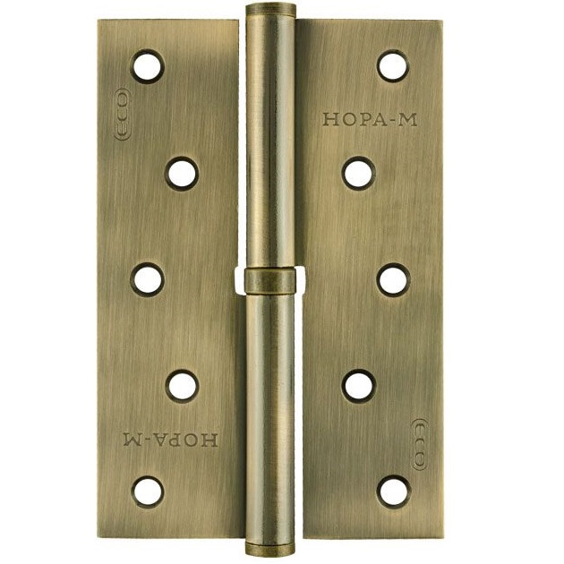 Петля стальная правая Нора-М 750-5"-FHP-ECO (120х80х2,5) бронзовое покрытие