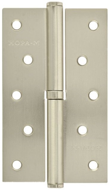 Петля стальная правая Нора-М №2 750-5" (125х75х2,5) матовое хромовое покрытие