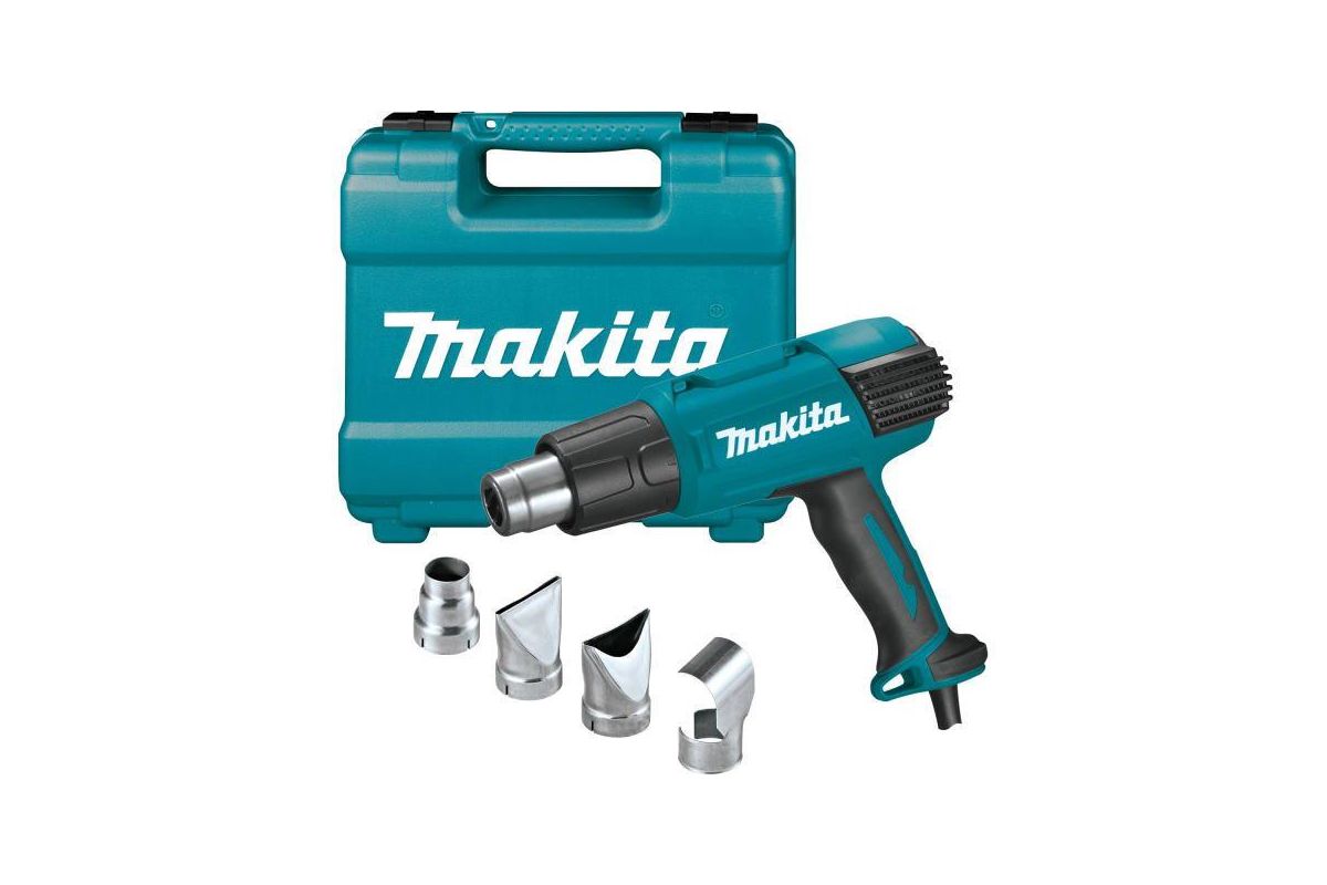 Строительный фен Фен строительный Makita HG6530VK 2000Вт 280-550 л\м 4 насадки Makita HG6530VK - фото, характеристики