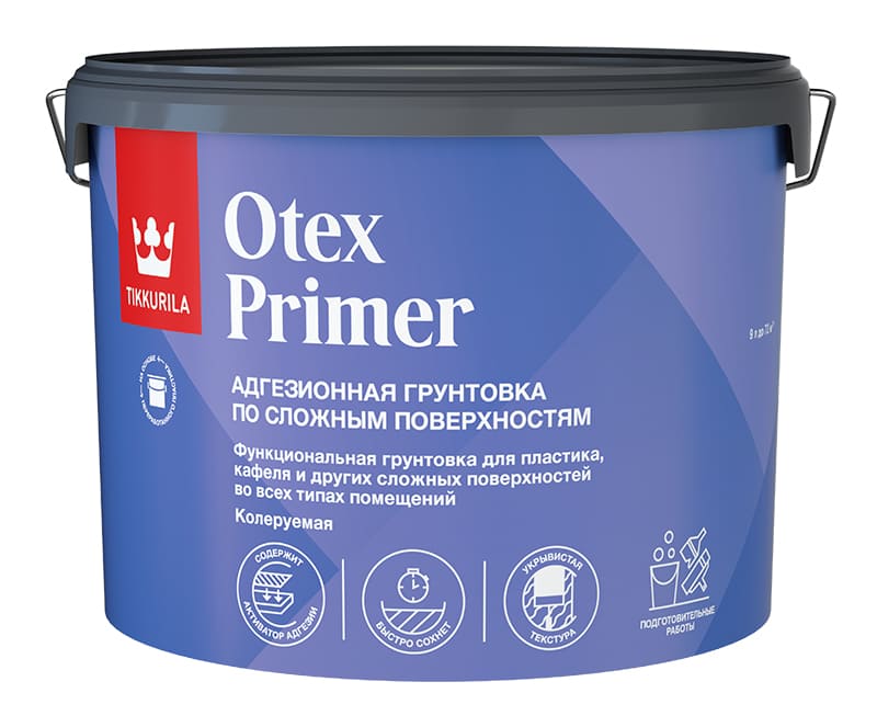 Грунтовка Tikkurila Otex Primer А 9л (не замораживать, до +5) Tikkurila RU — купить с доставкой по выгодной цене