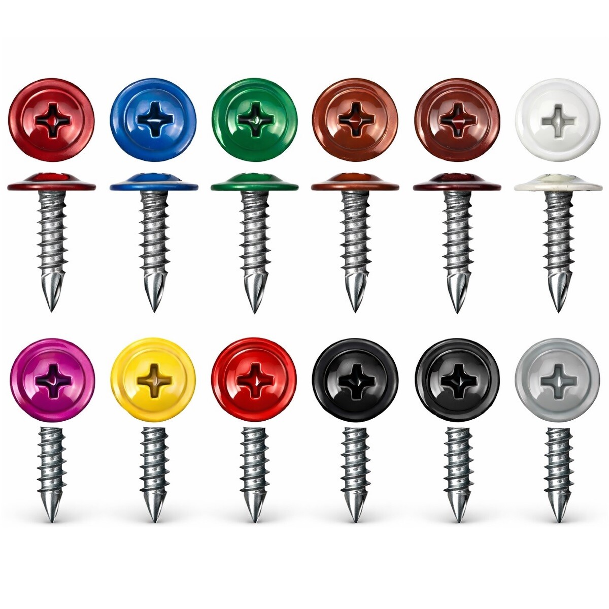 Саморез с пресс-шайбой 4,2х19 Острый RAL 8000 (зелено-коричневый) УТ-00020083 - детальное фото товара