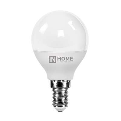 Лампа светодиодная IN HOME LED-ШАР-VC 6Вт 230В Е14 4000К 570Лм