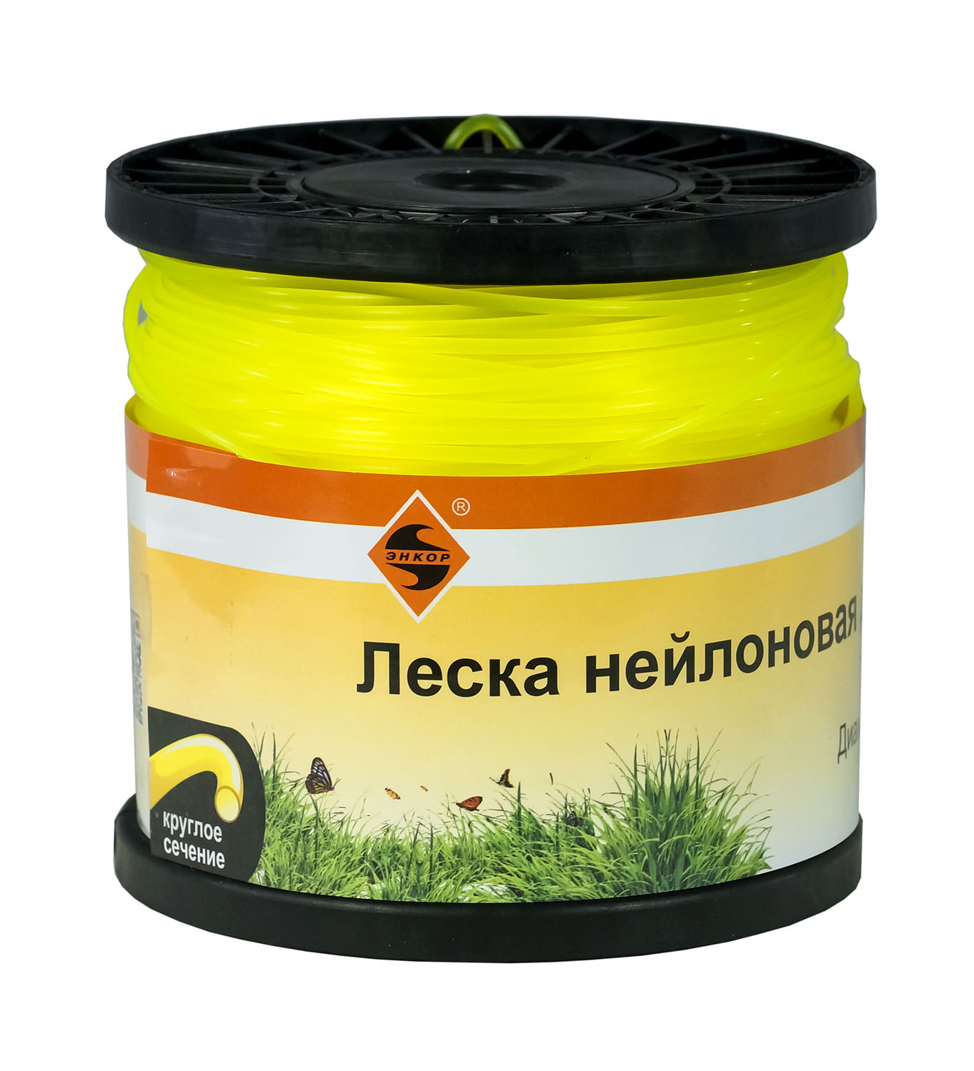 Леска ЭНКОР ф2,4мм х 120м круг катушка 56660  ЭНКОР - фото, характеристики