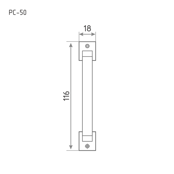 Ручка-скоба Нора-М РС-50 мм белая
