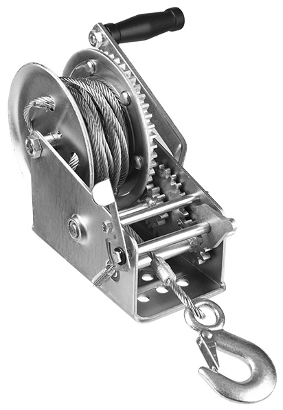 Лебедка ручная барабанная ЗУБР ПРОФЕССИОНАЛ 0.9т/8м, тяговая, тросовая