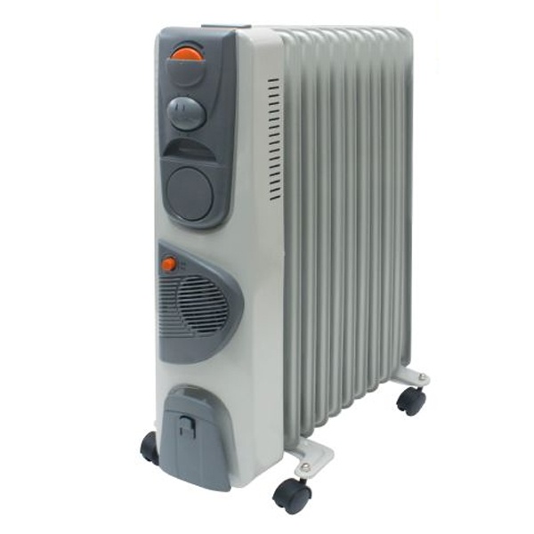 Масляный обогреватель TDM МО-9ТВ, 2000 Вт, 9 сек, вент, регулировка мощности (800/1200/2000+400 Вт) термостат