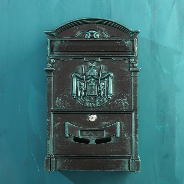 Ящик почтовый АЛЛЮР №4010В зелёная патина АЛЛЮР - детальное фото