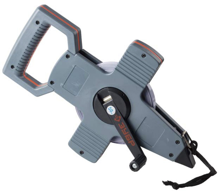 Рулетка геодезийная ЗУБР МАСТЕР 50м х 10мм стальное полотно с защитным покрытием